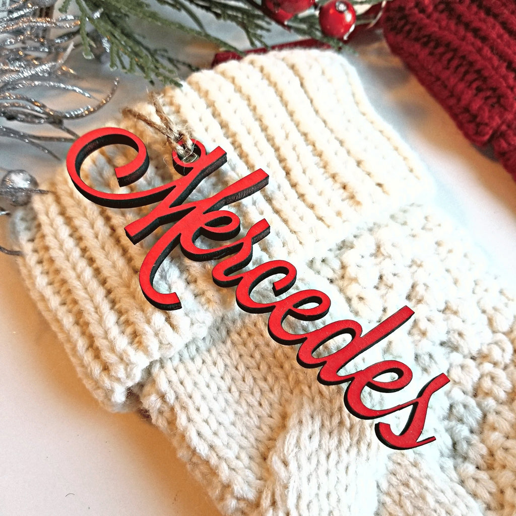 Personalized Christmas Stocking Name Tag