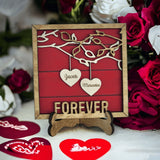 Personalized Couples Hanging Hearts Sign - Designodeal