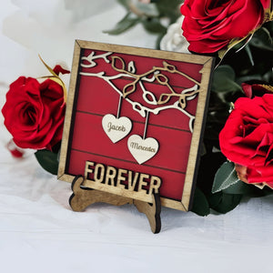 Personalized Couples Hanging Hearts Sign - Designodeal