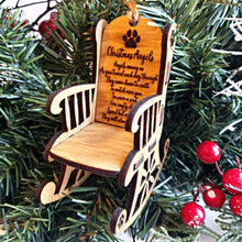 Load image into Gallery viewer, Personalized Dog Christmas Memorial Ornament Rocking Chair - Designodeal
