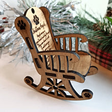 Load image into Gallery viewer, Personalized Dog Christmas Memorial Ornament Rocking Chair - Designodeal
