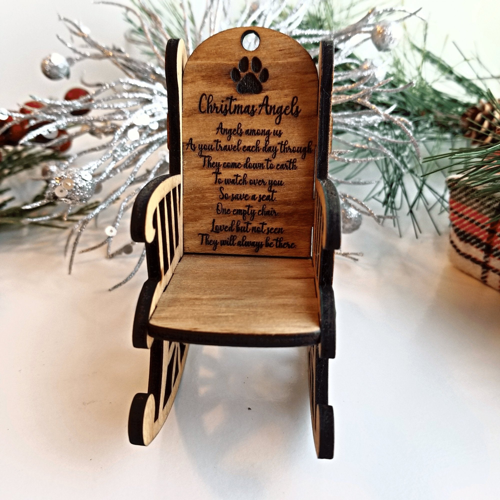 Personalized Dog Christmas Memorial Ornament Rocking Chair - Designodeal