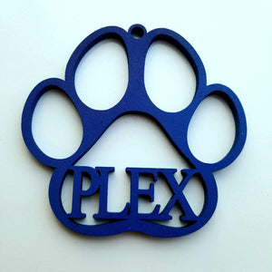 Personalized Dog Paw Print Christmas Ornament - Designodeal