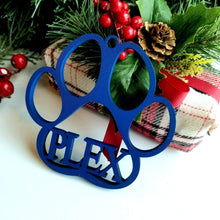 Load image into Gallery viewer, Personalized Dog Paw Print Christmas Ornament - Designodeal
