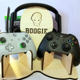 Personalized Double Controller and Headset Gaming Stand ~ PS4 PS5 XBOX - Designodeal