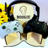 Personalized Double Controller and Headset Gaming Stand ~ PS4 PS5 XBOX - Designodeal