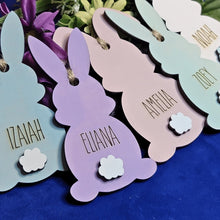 Load image into Gallery viewer, Personalized Easter Basket Bunny Name Tags - Designodeal
