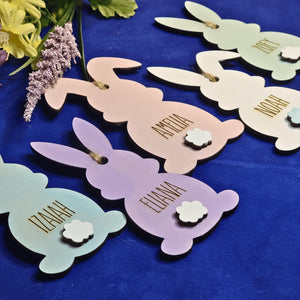 Personalized Easter Basket Bunny Name Tags - Designodeal