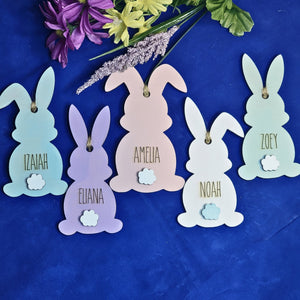 Personalized Easter Basket Bunny Name Tags - Designodeal