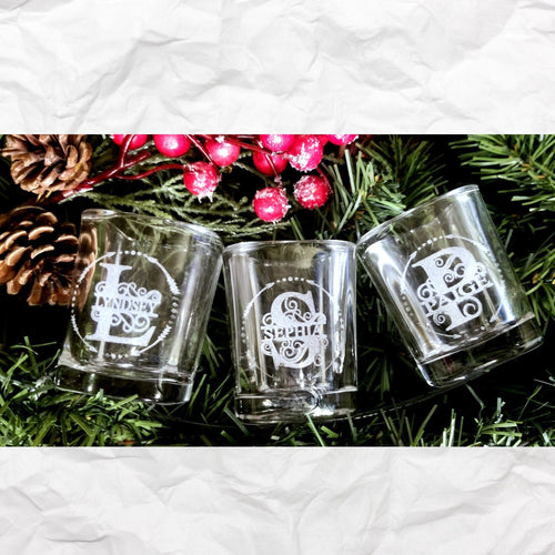 Personalized Engraved Monogram Shot Glasses - Designodeal