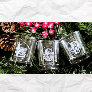 Personalized Engraved Monogram Shot Glasses - Designodeal