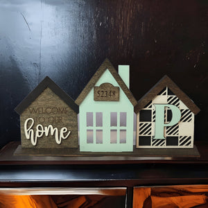 Personalized Family 3 Tiny Homes Stand - Designodeal
