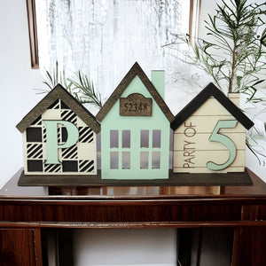 Personalized Family 3 Tiny Homes Stand - Designodeal