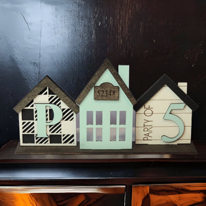 Personalized Family 3 Tiny Homes Stand - Designodeal