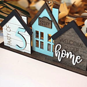 Personalized Family 5 Tiny Homes Stand - Designodeal