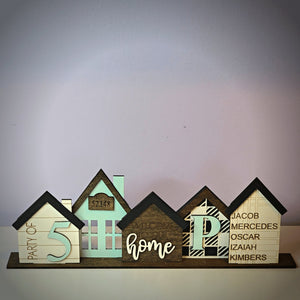 Personalized Family 5 Tiny Homes Stand - Designodeal