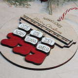 Personalized Family Christmas Stockings On the Mantle Ornament - Designodeal