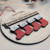 Personalized Family Christmas Stockings On the Mantle Ornament - Designodeal