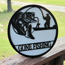 Load image into Gallery viewer, Personalized Gone Fishing Sign - Designodeal
