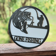 Load image into Gallery viewer, Personalized Gone Fishing Sign - Designodeal
