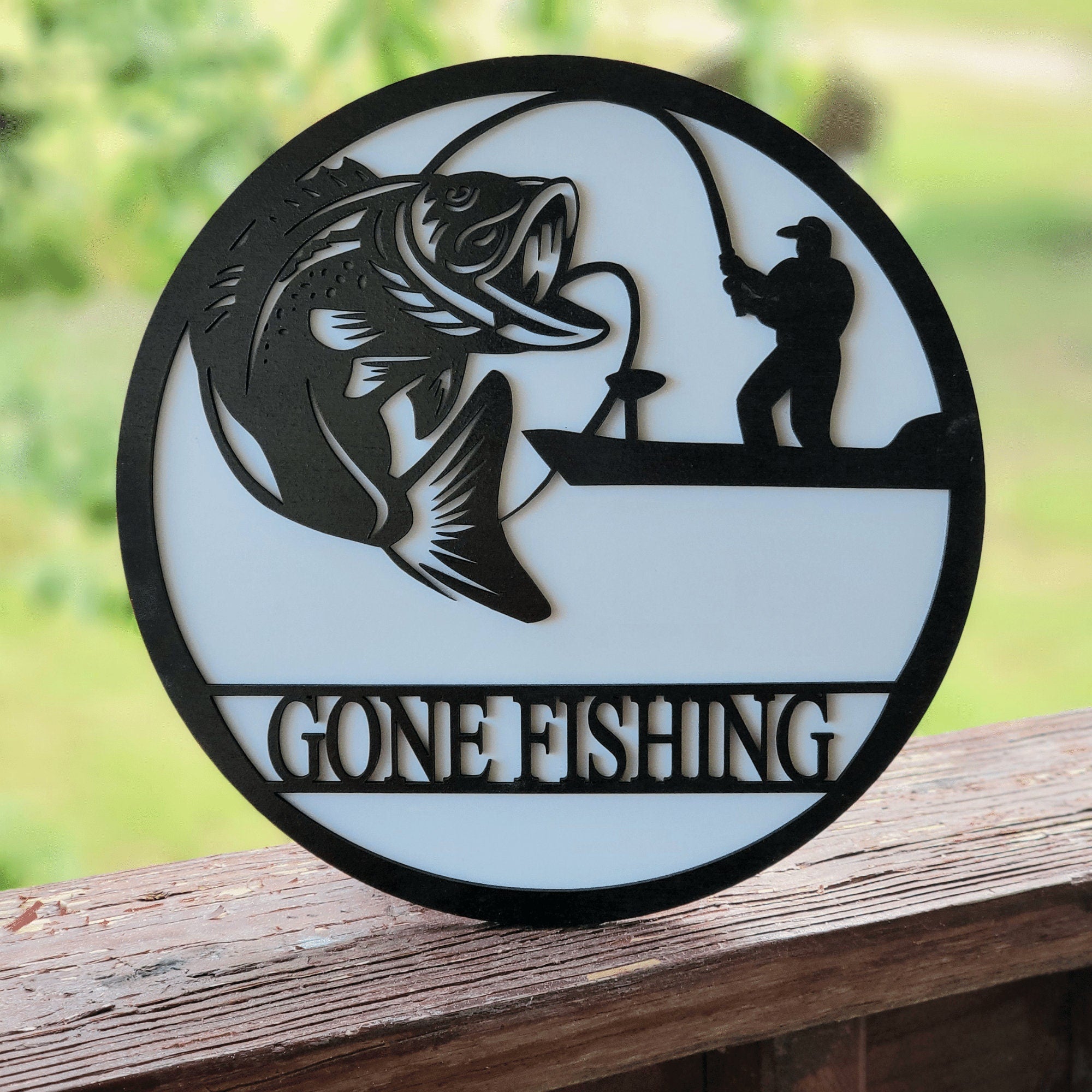 Personalized Gone Fishing Sign – Designodeal for Free Printable Gone Fishing Sign