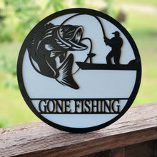 Load image into Gallery viewer, Personalized Gone Fishing Sign - Designodeal
