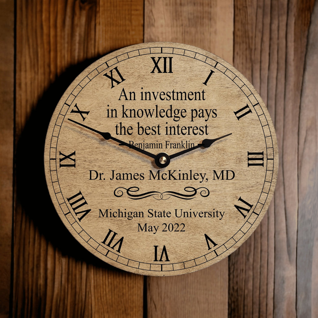 Personalized Graduation Clock - An Investment in Knowledge - Designodeal