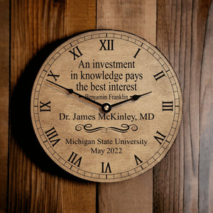 Personalized Graduation Clock - An Investment in Knowledge - Designodeal