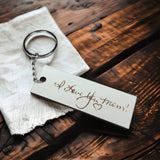 Personalized Handwritten Message and Signature Keychain - Designodeal