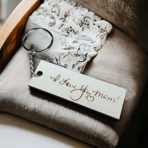 Personalized Handwritten Message and Signature Keychain - Designodeal