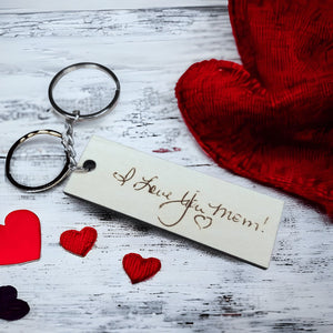 Personalized Handwritten Message and Signature Keychain - Designodeal