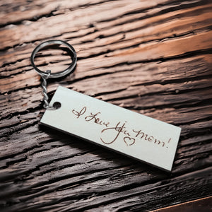 Personalized Handwritten Message and Signature Keychain - Designodeal