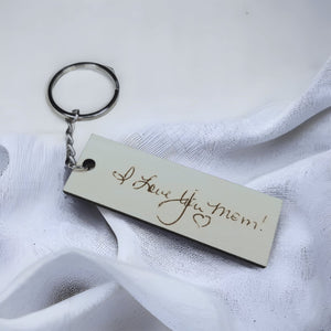 Personalized Handwritten Message and Signature Keychain - Designodeal