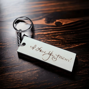 Personalized Handwritten Message and Signature Keychain - Designodeal