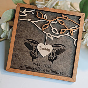Personalized Hanging Heart Memorial Gift Wood Sign - Designodeal
