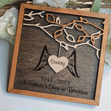Personalized Hanging Heart Memorial Gift Wood Sign - Designodeal