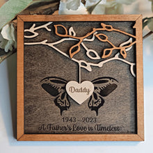 Load image into Gallery viewer, Personalized Hanging Heart Memorial Gift Wood Sign - Designodeal
