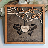 Personalized Hanging Heart Memorial Gift Wood Sign - Designodeal