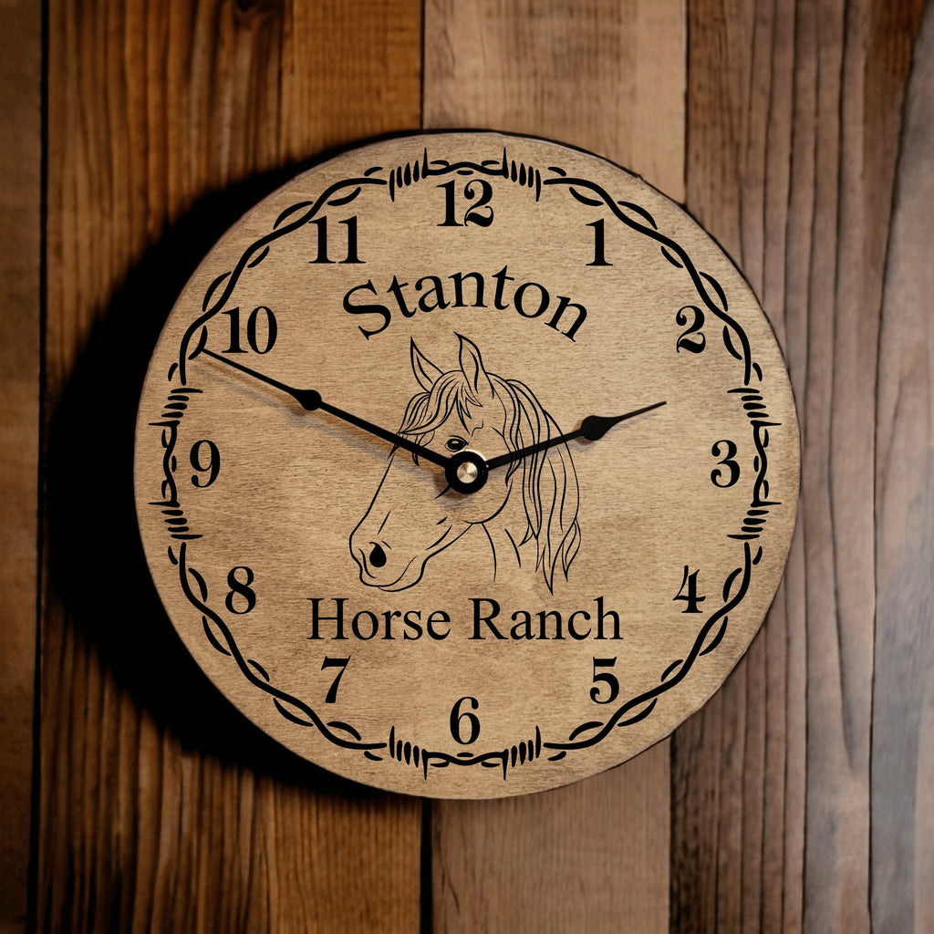 Personalized Horse Ranch Clock - Designodeal