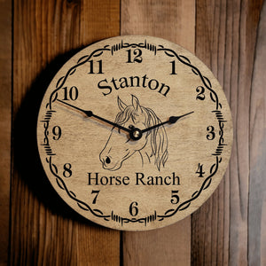 Personalized Horse Ranch Clock - Designodeal