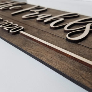 Personalized Last Name Family Established Pallet Wood Sign - Designodeal