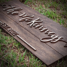 Load image into Gallery viewer, Personalized Last Name Family Established Pallet Wood Sign - Designodeal
