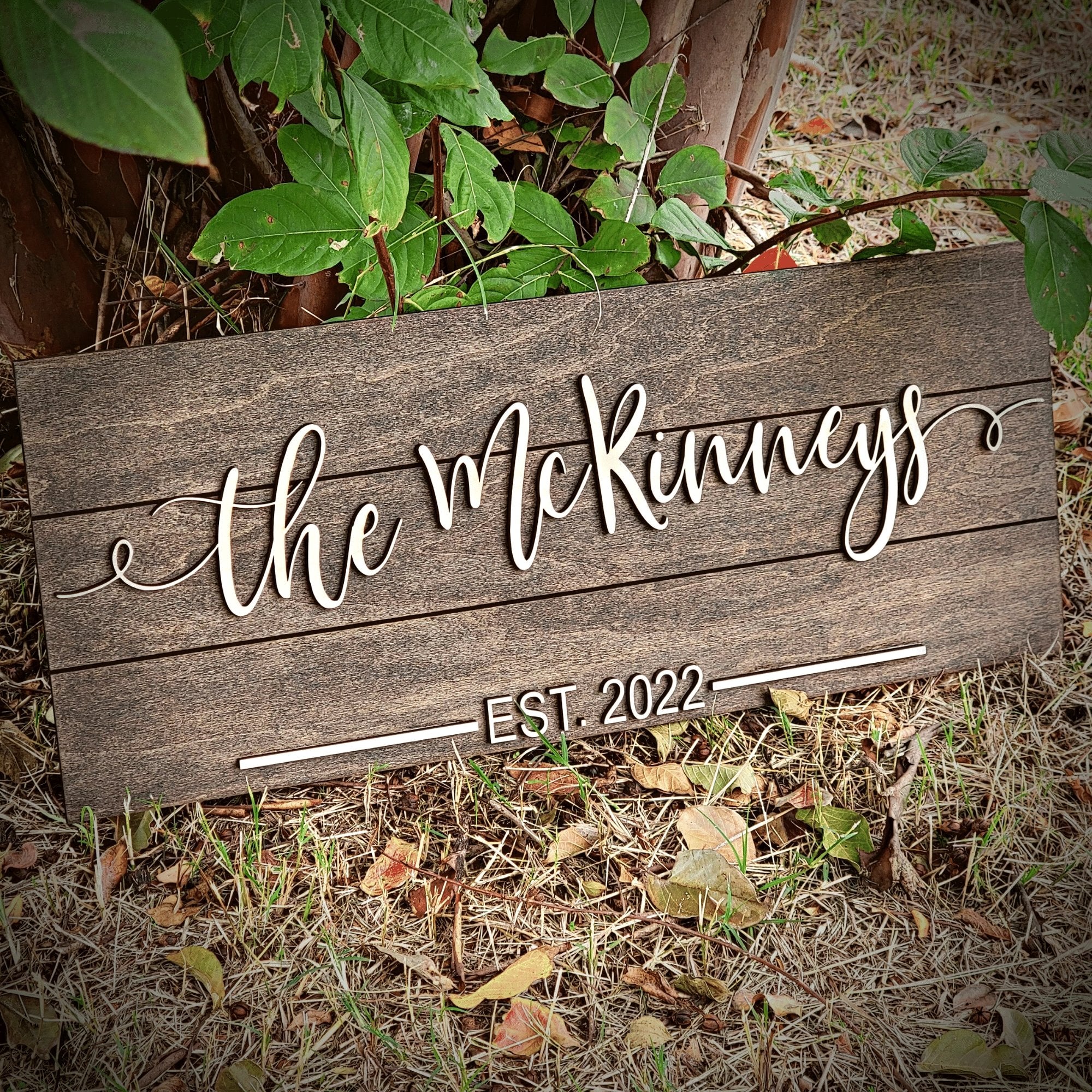 Personalized Last Name Family Established Pallet Wood Sign - Designodeal