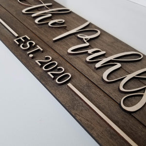 Personalized Last Name Family Established Pallet Wood Sign - Designodeal