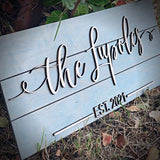 Personalized Last Name Family Established Pallet Wood Sign - Designodeal