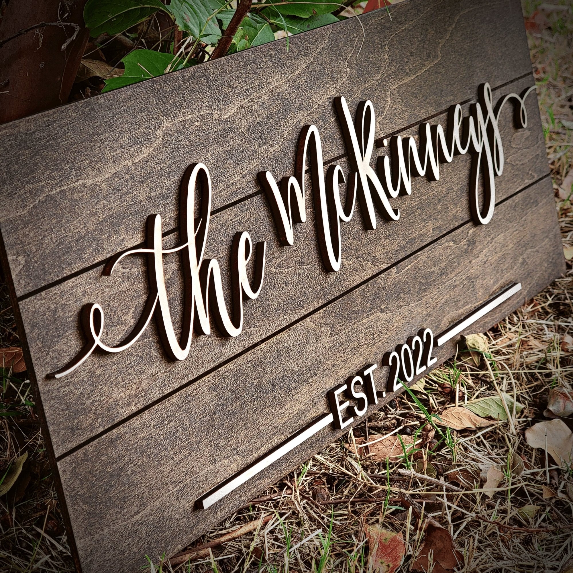 Personalized Last Name Family Established Pallet Wood Sign - Designodeal