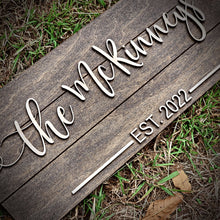 Load image into Gallery viewer, Personalized Last Name Family Established Pallet Wood Sign - Designodeal
