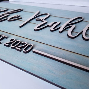 Personalized Last Name Family Established Pallet Wood Sign - Designodeal