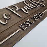 Personalized Last Name Family Established Pallet Wood Sign - Designodeal
