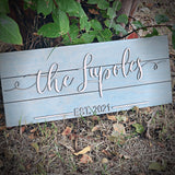 Personalized Last Name Family Established Pallet Wood Sign - Designodeal